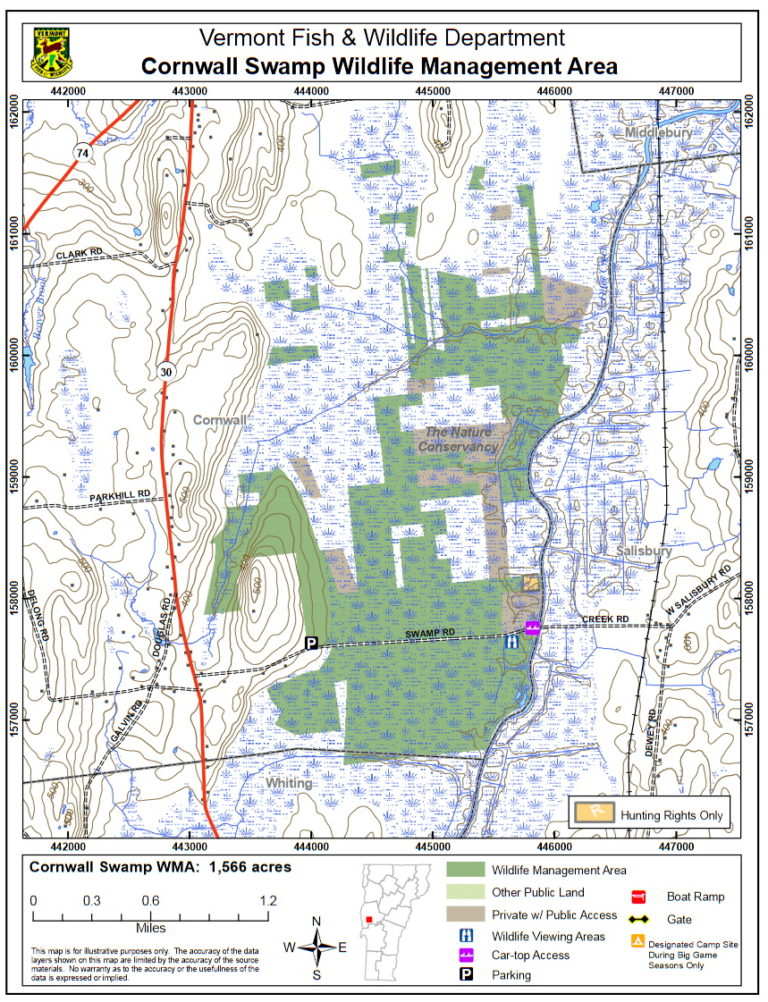 Cornwall Swamp Wildlife Management Area Birding Hotspots