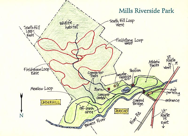 Mills Reservation Trail Map Mills Riverside Park Jericho Birding Hotspots