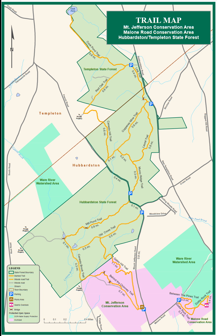 Hubbardston State Forest eBird Hotspots