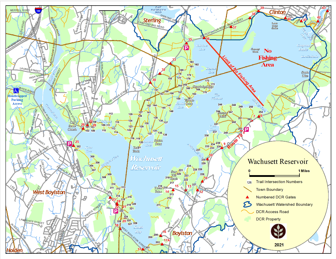 Wachusett Reservoir Depth Map