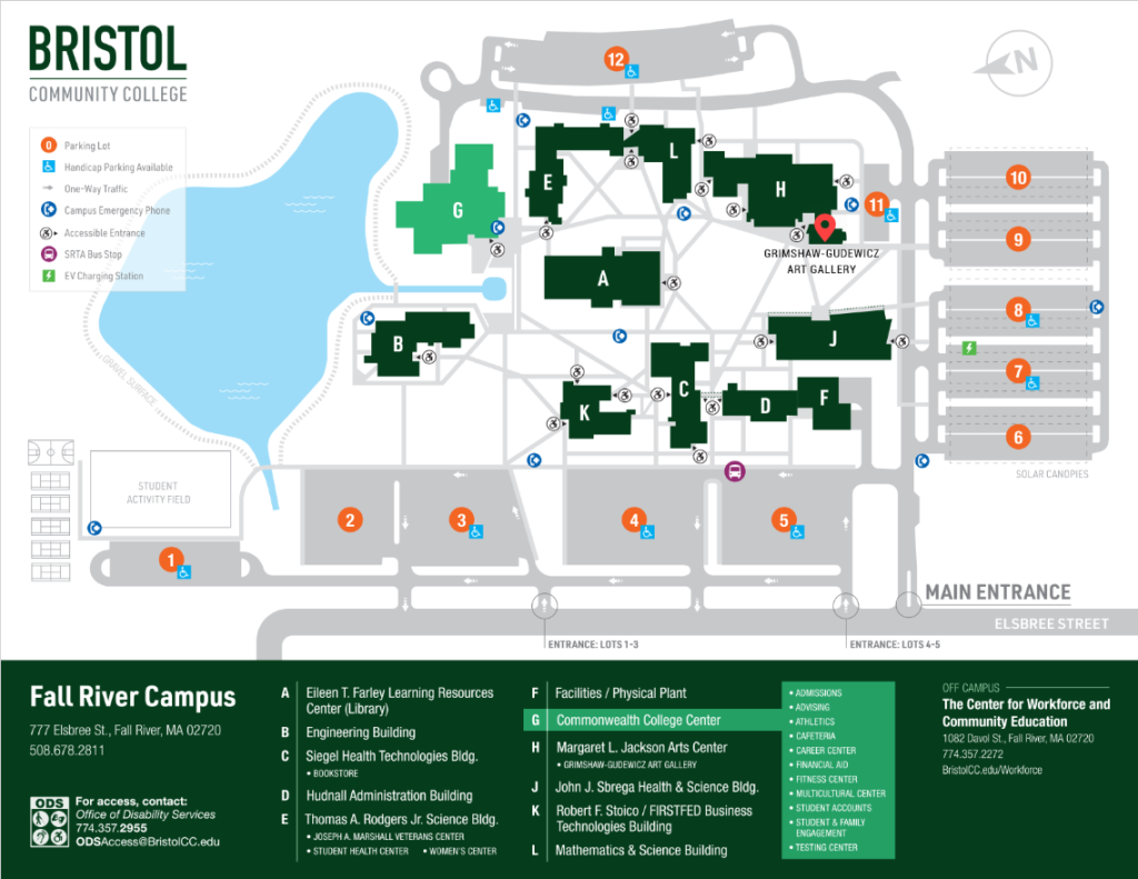 Bristol Community College Fall River Campus Map 1024x791 
