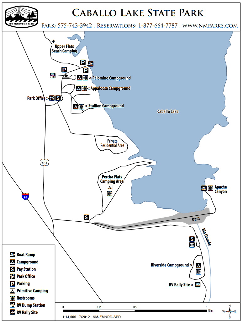 Caballo Lake State Park Map 