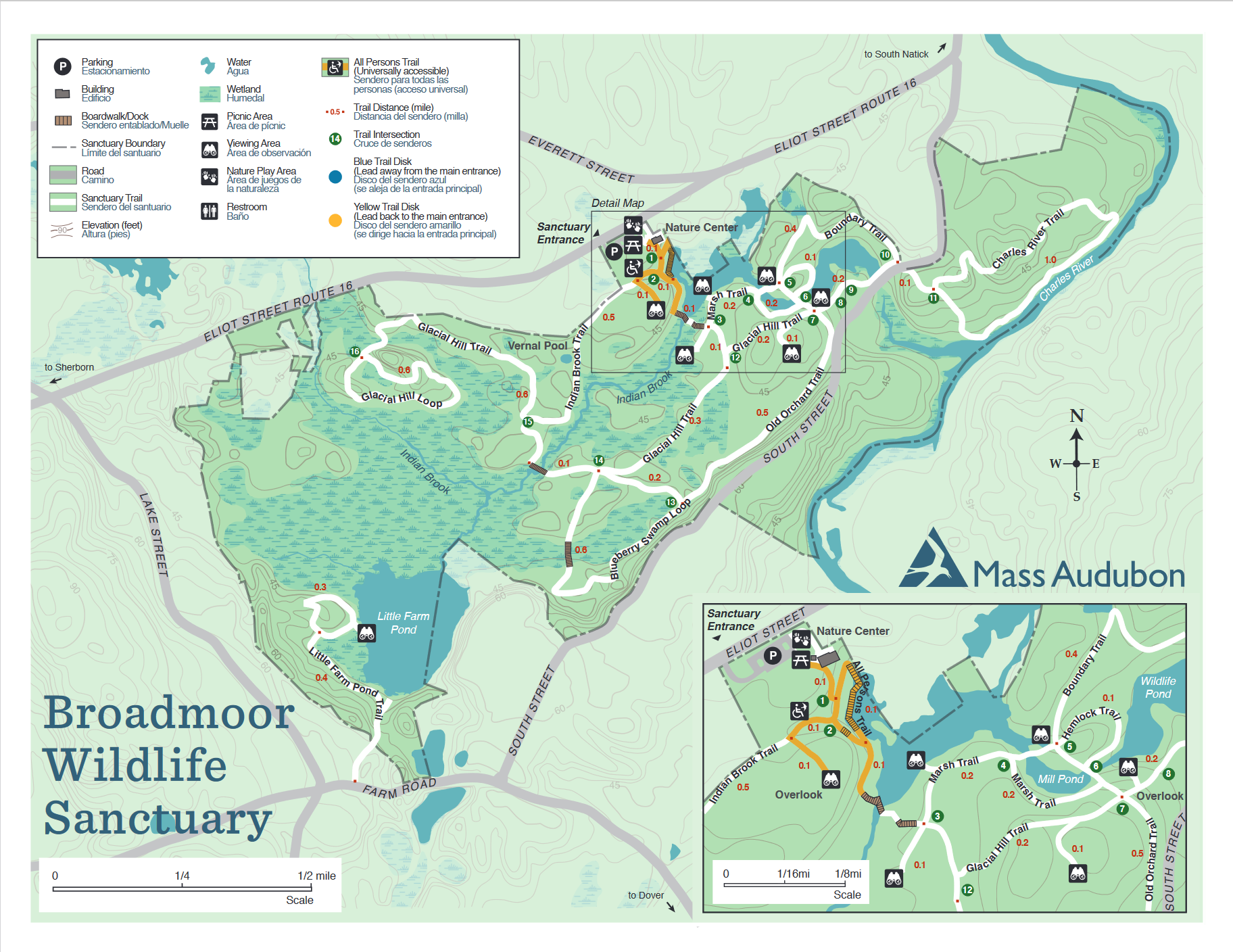 Broadmoor Wildlife Sanctuary Little Farm Pond Birding Hotspots   Broadmoor Wildlife Sanctuary Map 